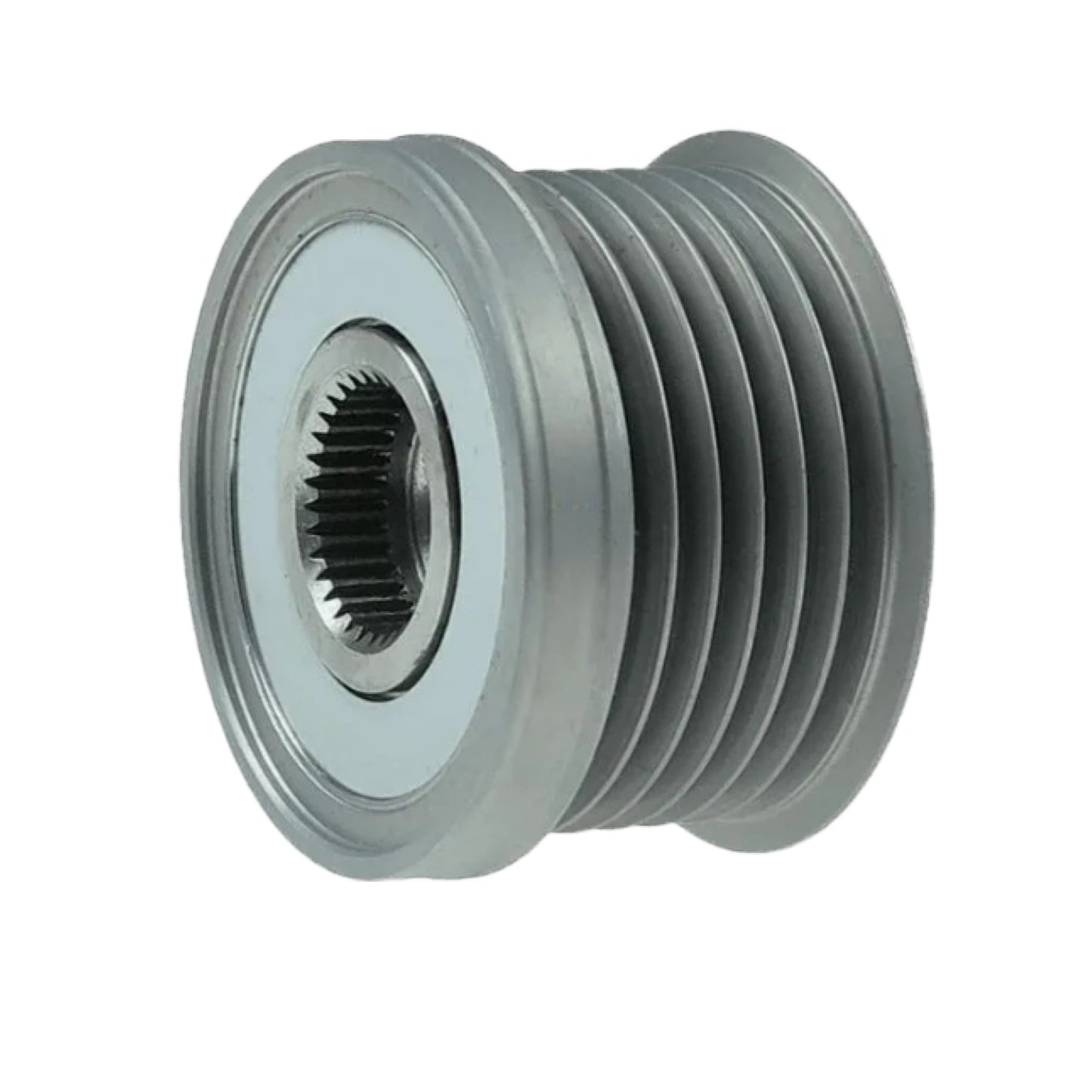6 Groove Clutch 6GRV49 OE, 6 GROOVE, CW, CLUTCH, INA, OEM, 17mm BORE, 49mm OD, 38mm W, 11mm DEEP, 14x1.5 THREAD, 22mm BELT, 8.8mm to first groove // Replaces: DENSO 021040-2400, 3-5487-1, 354870, 354871, F-580452, 206-52046, 535026810, 535036110 - W055-148N 39706
