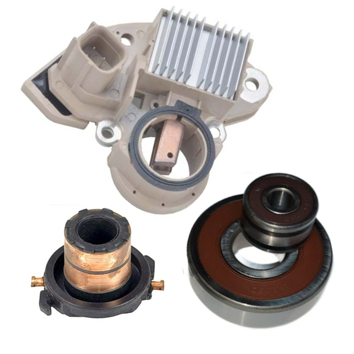 Alternator Rebuild Kit 2009-2014 Honda Fit with 95A Honda 06311-RB0-505RM, 31100-RB0-004, 31100-RB0-0041, 31100-RB0-004RM, 31100-RB0A-0243, AHGA77, A005TJ0091, A5TJ0091, A5TJ0091B, A5TJ0091ZD
- 11410RK-A