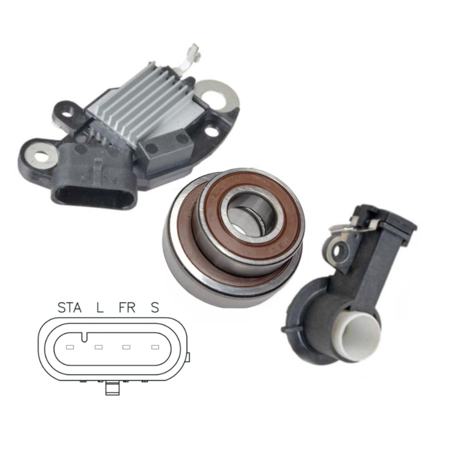Alternator Rebuild kit for DR44G 2006-2007 Silverado Sierra with 4 Pin Regulator - 8292-D3579RK-A