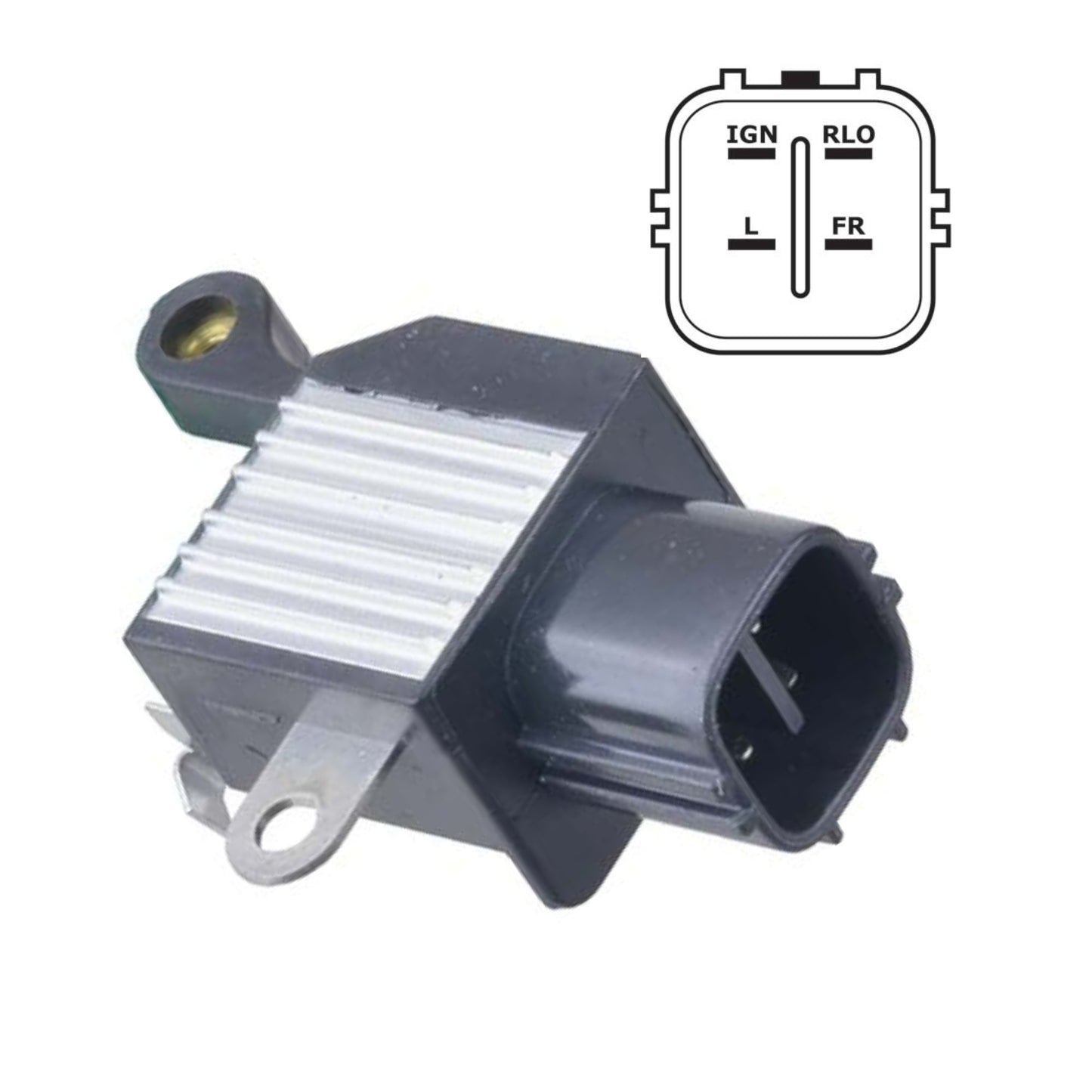 Voltage Regulator for Toyota, 12 Volt, 4 Terminal IG-RLO-L-M 80904455 - IN6302 for Denso 104210-2080, 104210-2090, 104210-2091, 104210-2092, 104210-2180, 104210-2181, 104210-2182, 104210-2183, 104210-2290, 104210-2291, 104210-2300, 104210-2310, 104210-2320, 104210-2520, 104210-4590, 104210-4591, 104210-4592, 104210-4670, 104210-4740, 104210-4750, 104210-4760, 104210-4770, 104210-4771, 104210-4790, 104210-4791, 104210-4792, 104210-4793, 104210-4794, 104210-4795, 104210-6130, 104210-6131, 104210-8350, 104210-
