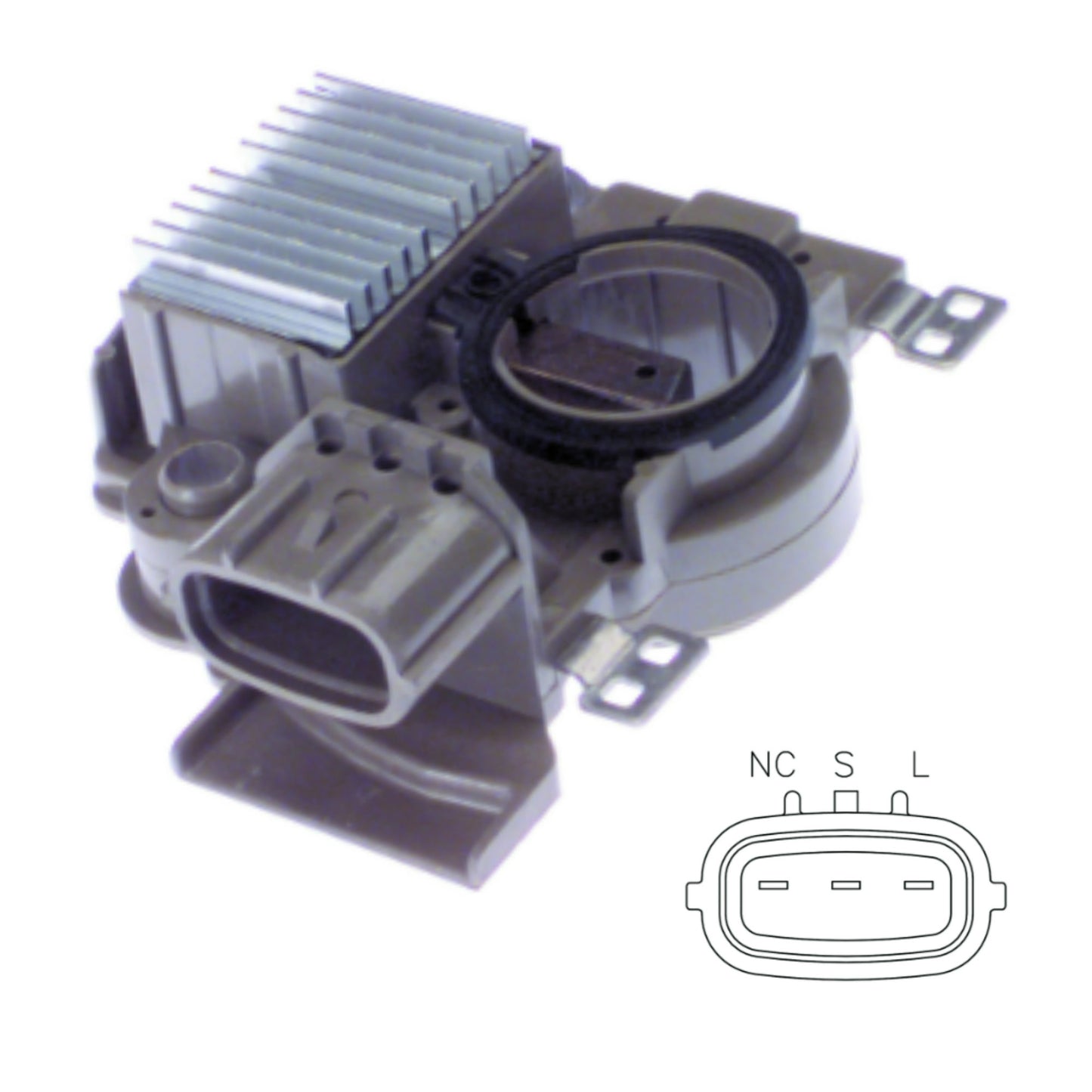 Voltage Regulator with Brushes 12 Volt, 3 Terminal D-S-L - 80033092 IM848 Mitsubishi A002TB2891, A002TB2891ZC, A002TB2991, A003TG6191, A003TG6191ZC, A003TG6781, A003TG6781ZC, A3TG6191, A3TG6191AC