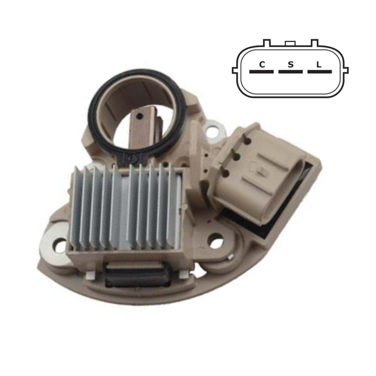 Voltage Regulator with Brushes for Nissan with Mitsubishi 3 Terminal, C-S-L IM547