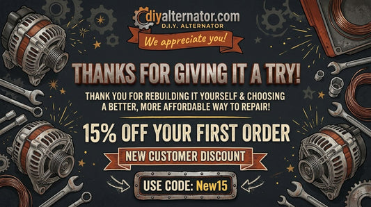 Scared to Rebuild Your Alternator? 15% off your first order to give it a try