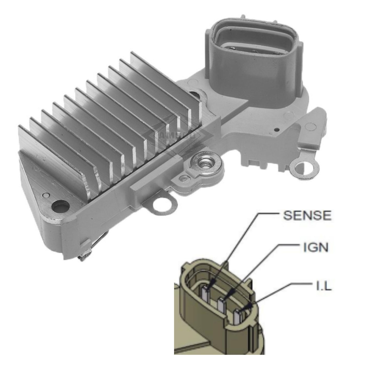 12V Voltage Regulator for Kubota RTV1100 & RTV-X1100C Utility Vehicles (Denso Alternators) 14.25V S-IG-L Voltage Regulator for Denso Alternators - Replaces IN393 & Lester 11634
