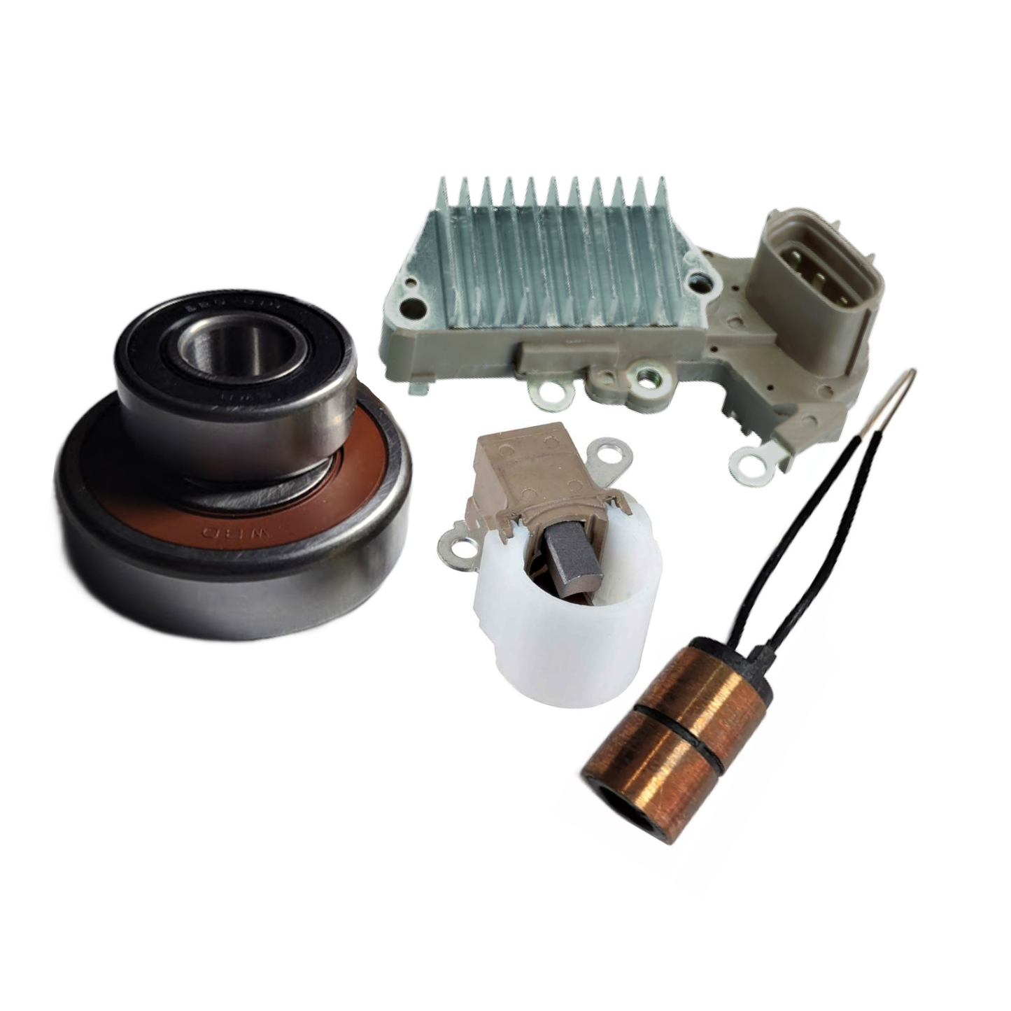 1998-2002 Land Cruiser LX470 Alternator Rebuild Kit; Regulator Bearings Brushes - 13856RK-A Regulator, Brushes, Sliprings, Bearings - Ships Fast from Texas!