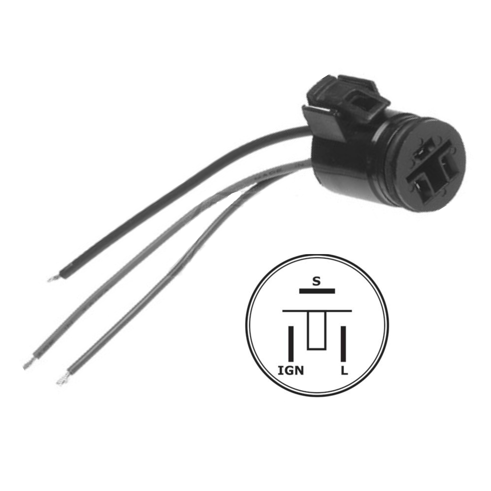 Alternator Harness Connector Pigtail Repair Lead 3 Wire, 3 Terminals: IG-L-S