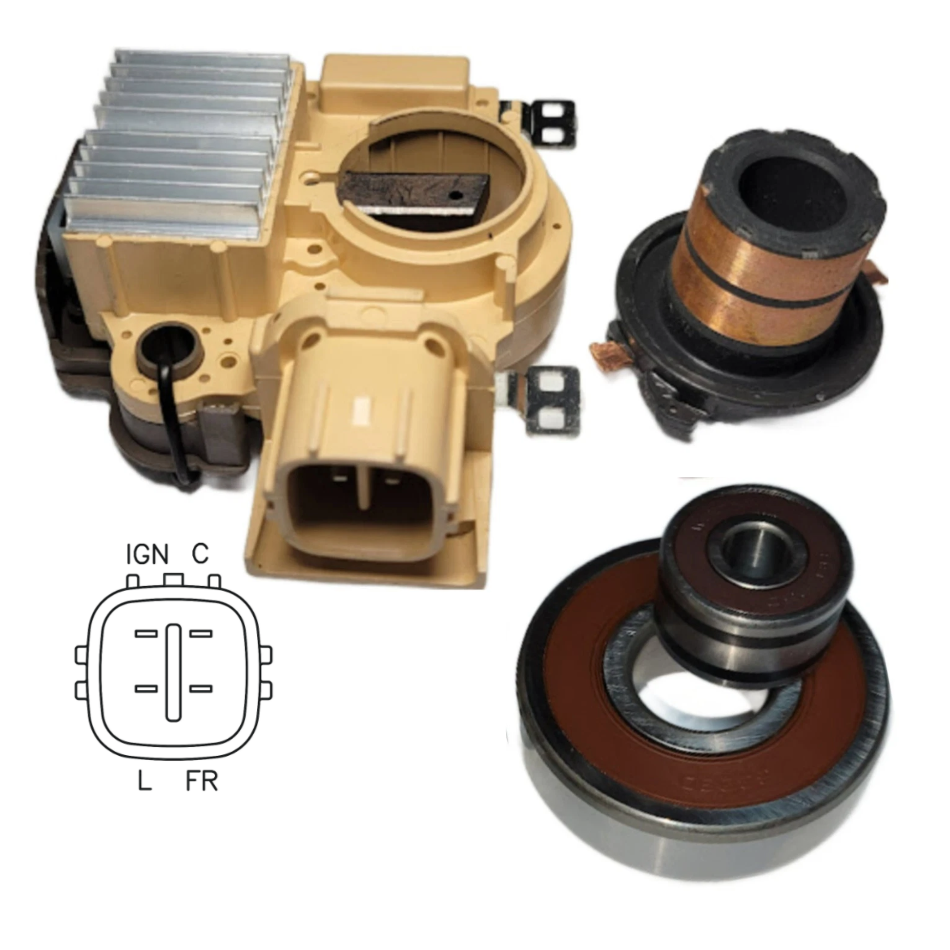 Alternator Rebuild Kit for Acura RSX Honda CR-V for Mitsubishi A002TB7591, A002TB7591ZE, A2TB7591, A2TB7591ZE, A002TC0691, A002TC0691A, A2TC0691