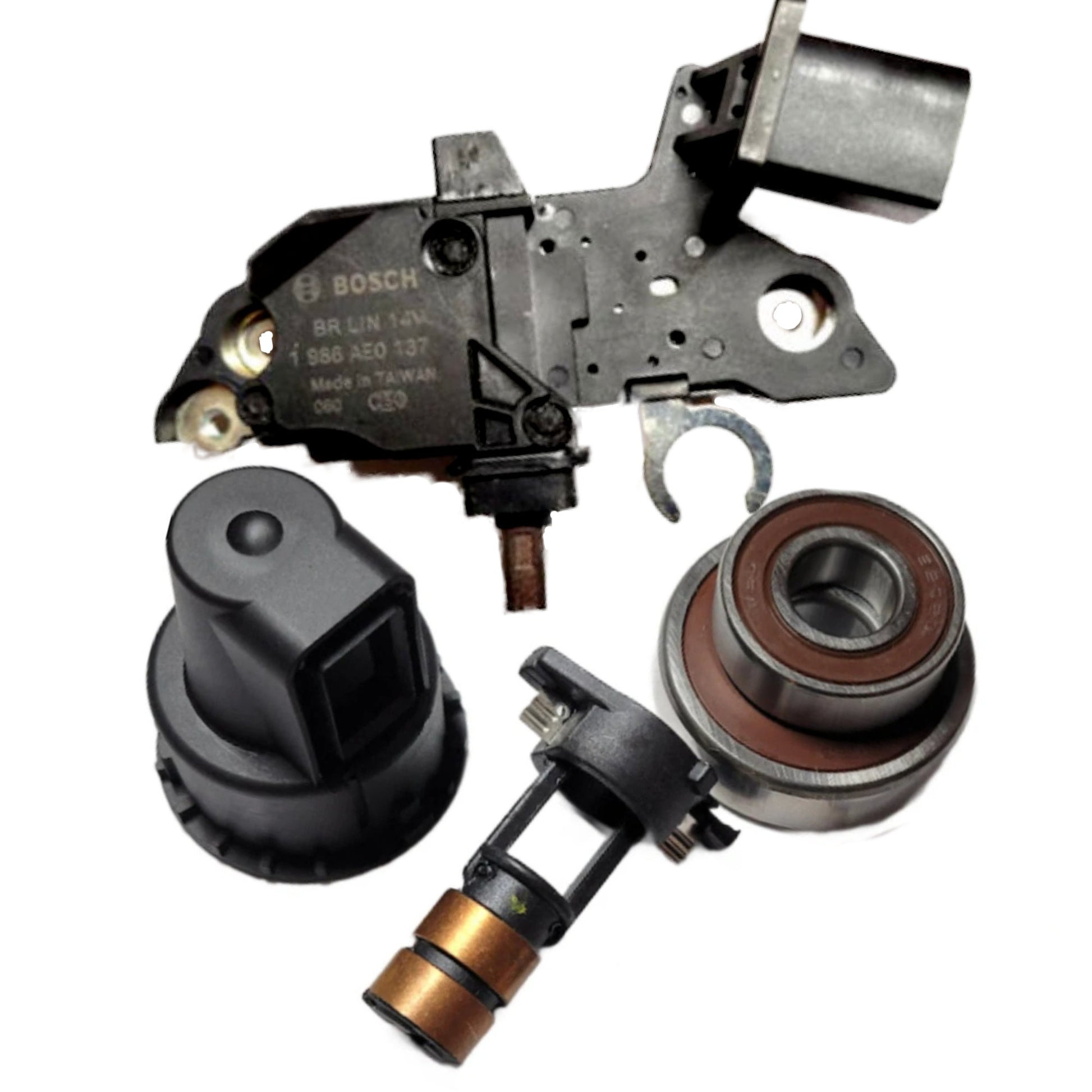 Alternator Kit with OEM Bosch Mercedes C230 C280 C350 E350 SLK280 SLK300 SLK350 - 11215OERK-A