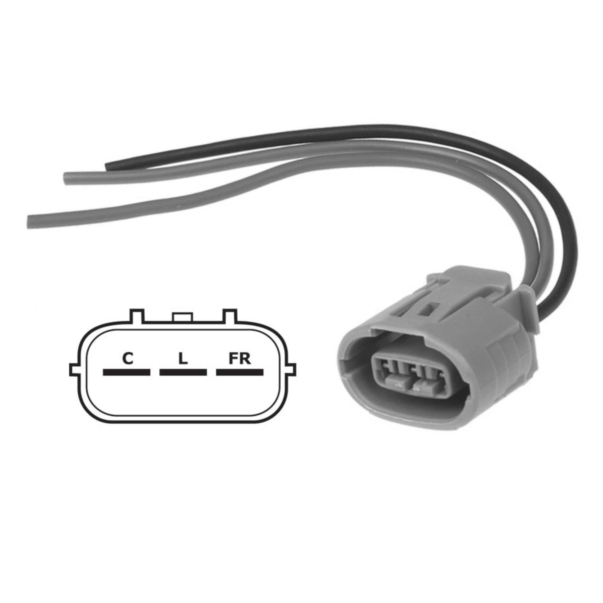 Alternator Pigtail Harness Electrical Connector Lead, 3 Wire C-L-FR - Replaces: ND-957, W145-36, 110-52011, S2533 - 9801341
