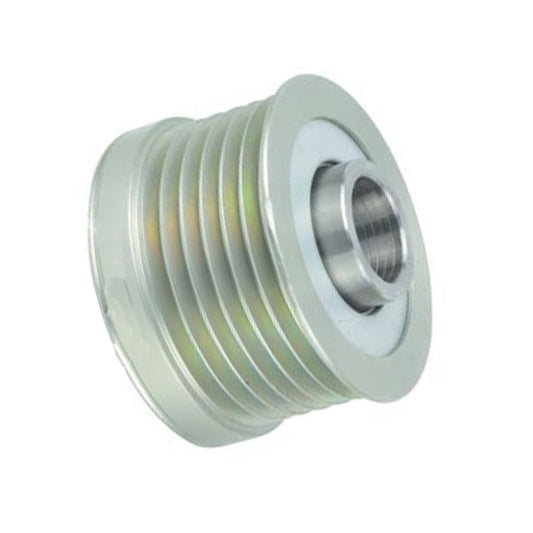 Alternator Pulley - Clutch 6 Groove, 17mm BORE, 50mm OD, 17mm X 1.5 THREAD, 8.5mm TO FIRST GROOVE, 6 GROOVE, OEM INA // Replaces INA F589191, Real 23058803OE, Zen 5773, Other: 79001056, W055-171N