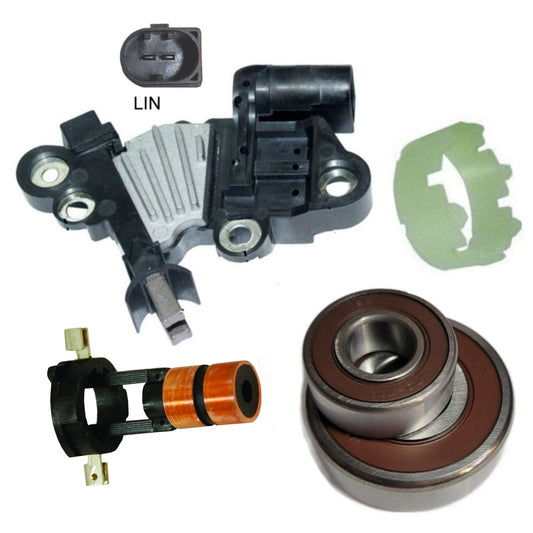 Alternator Rebuild Kit 180A Mercedes CL550 CLK550 CLS550 E350 E550 R350...with 0121715014, 0121715114, 0121715006 - 11220OERK-A