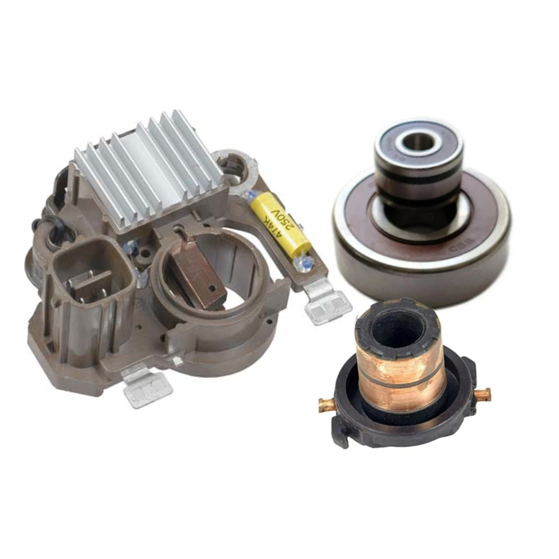 Alternator Rebuild Kit 2010-2013 Suzuki SX4 with Auto CVT Transmission with Mitsubishi A005TG1881, A5TG1881, A5TG1881A, A5TG1881B
Suzuki 31400-78K20, 31400-78K21, 31400-78K22 - 11564RK-A