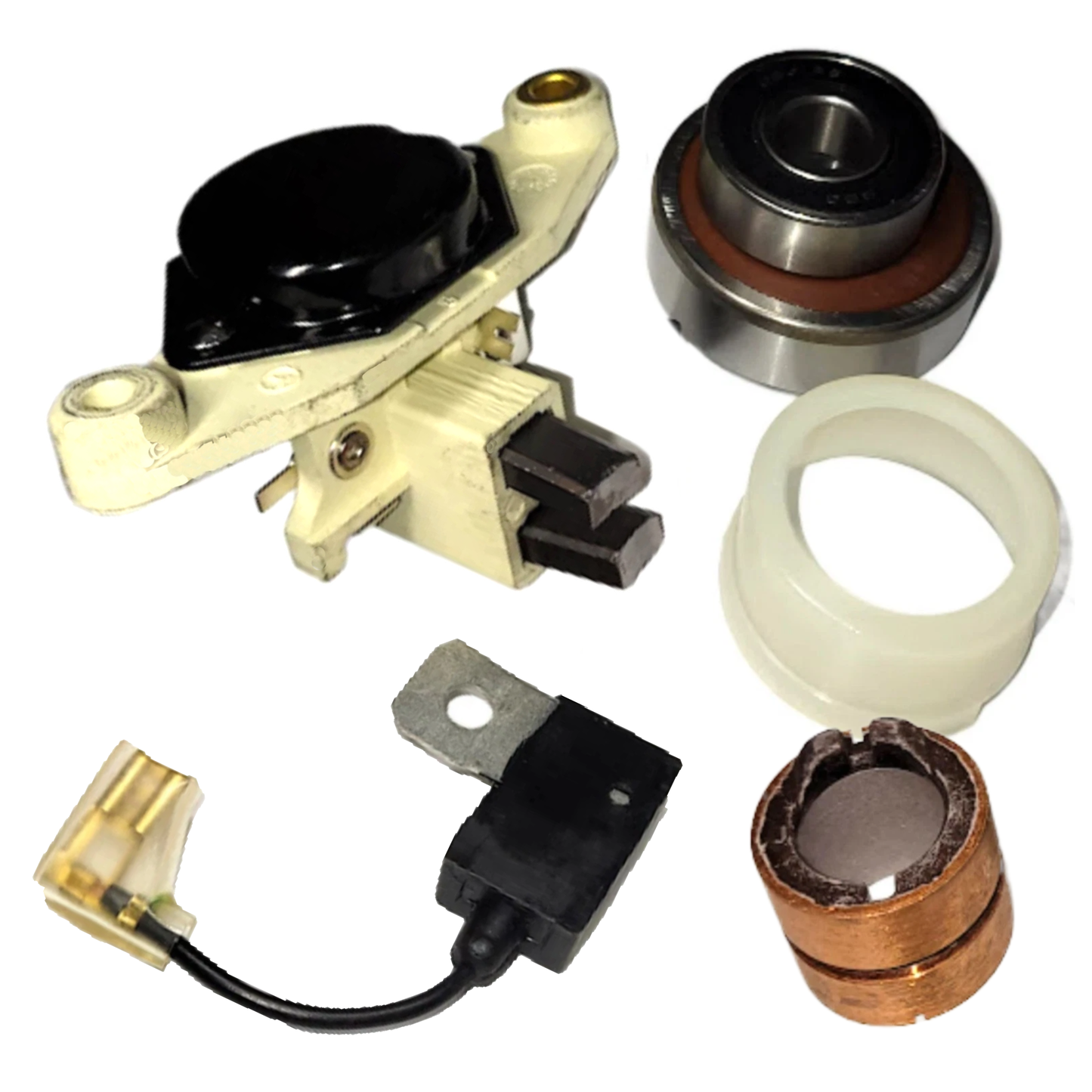 Alternator Rebuild Kit for Porsche 944 928 with 115 Amp Bosch 0120468001, 0120468002, 0120468003, 0120468004, 0120468005, 0120468006, Porsche 928-603-011-00, 928-603-011-01, 928-603-011-02, 928-603-011-04, 928-603-011-05, 944-603-019-00, 944-603-019-01;  92860301100, 92860301101, 92860301102, 92860301104, 92860301105, 94460301900, 94460301901 - 14956RK-A