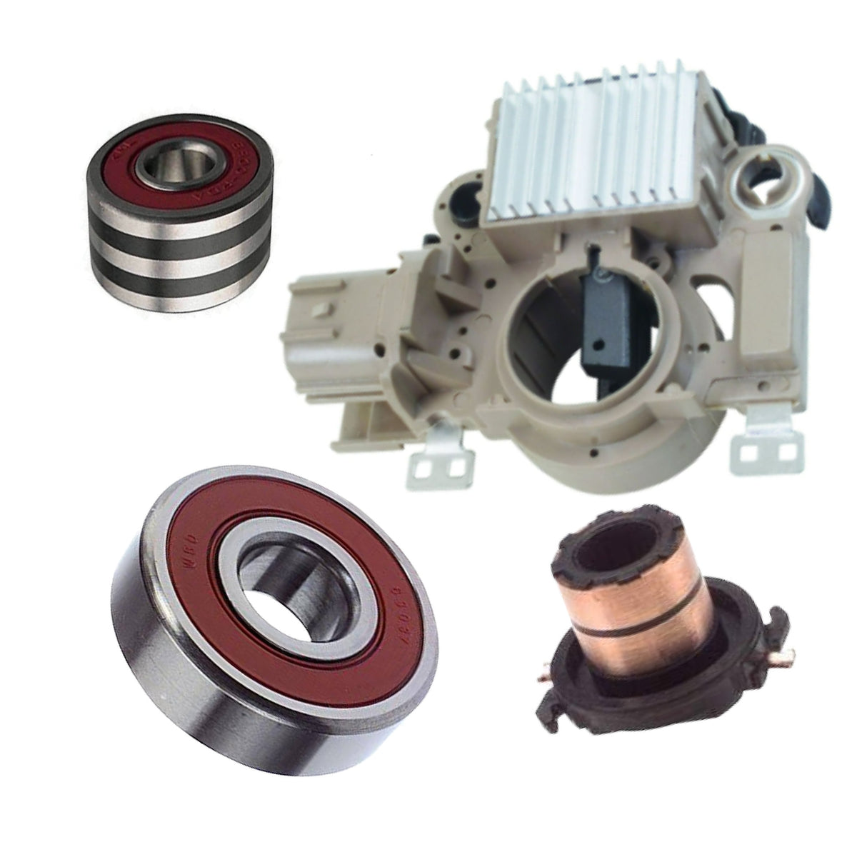 Alternator Rebuilt Kit; Voltage Regulator Brushes Bearings Slip Ringsfor 2002-2006 CR-V RSX Base A5TB7591, A2TC0691, A2TB7591 - 13966RK-A