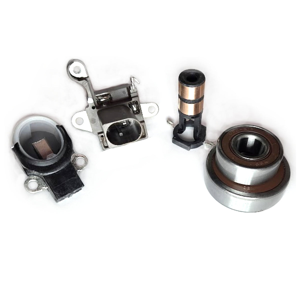 Alternator Regulator Bearings Brushes Sliprings Kit for 2014-2016 Ford Fiesta 1.0L w/ 150A 104210-1730, 104210-1731 