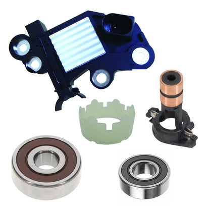 Alternator Regulator Bearings Brushes Sliprings kit for Audi A4, A5, Q5 2.0L (2013-2014) | Replaces Audi 06H-903-017J & Lester 11725