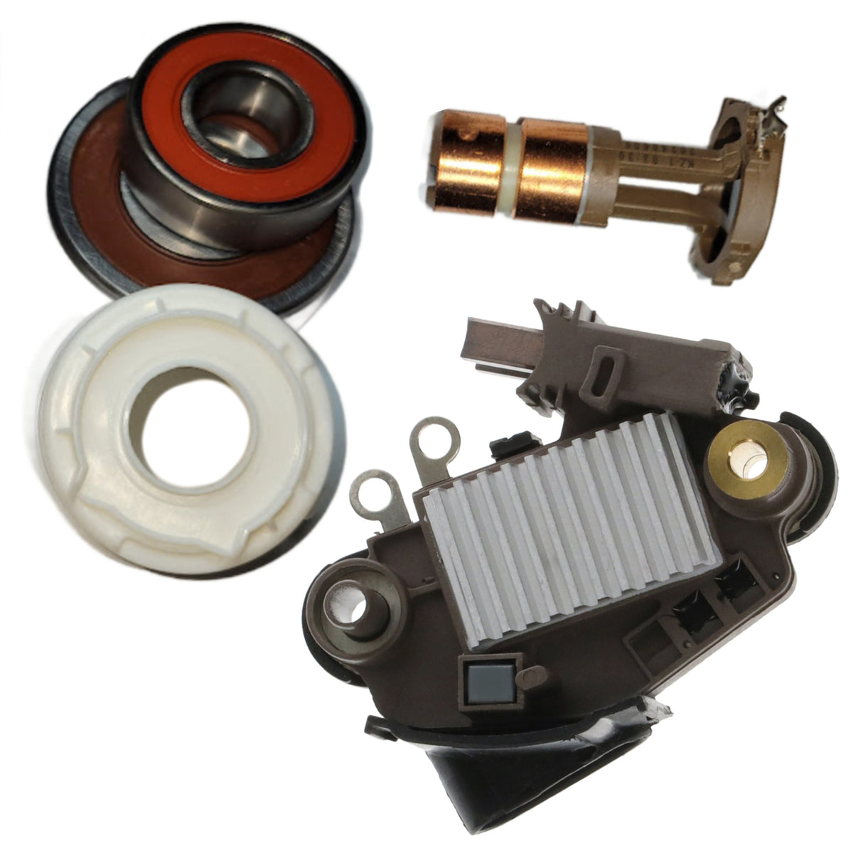 Alternator Regulator, Brushes, Bearings, Sliprings Kit for 1997-2003 Chevrolet Corvette V8 5.7L w/110A Valeo