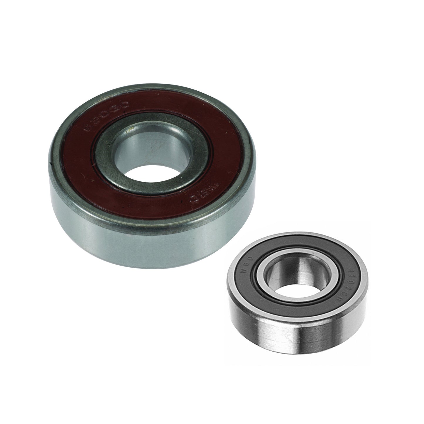 Drive End Bearing 15x42x13mm 6302 2RS, DENSO REF# 949100-0400, 949100-2000, 949100-2800 - 54200 W02x-15 - 6-302-4W
Rotor SRE Bearing 15x35x11mm 6202-2RS, DENSO REF  949100-0070, 949100-0160, 949100-0330, 949100-0340, 949100-2951, 949100-3161, 949100-3731 - 53500, W02X-05-1 - 6-202-4W