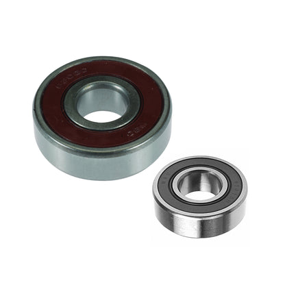 Drive End Bearing 15x42x13mm 6302 2RS, DENSO REF# 949100-0400, 949100-2000, 949100-2800 - 54200 W02x-15 - 6-302-4W
Rotor SRE Bearing 15x35x11mm 6202-2RS, DENSO REF  949100-0070, 949100-0160, 949100-0330, 949100-0340, 949100-2951, 949100-3161, 949100-3731 - 53500, W02X-05-1 - 6-202-4W