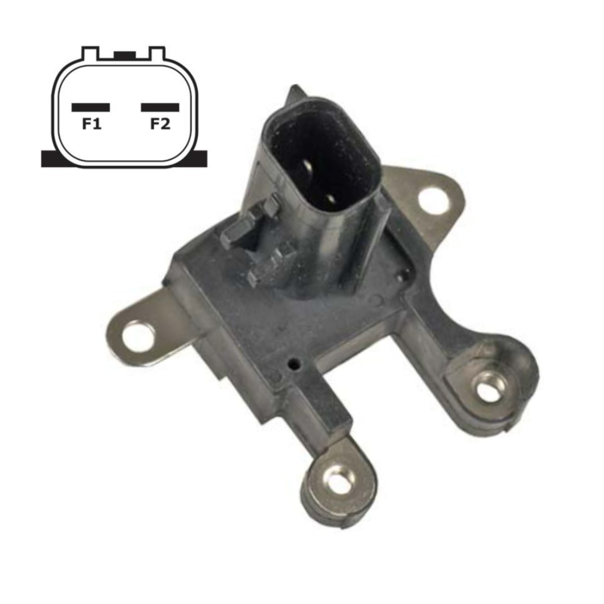 Capacitor Terminal Block, for Denso Externally Regulated, 2 Terminal F1-F2 - Replaces Denso 126220-0180 / Other: TB-ND097, TB-ND97, 170-52002, W115-49, 211-603, 26551, 99901004 - INP421
