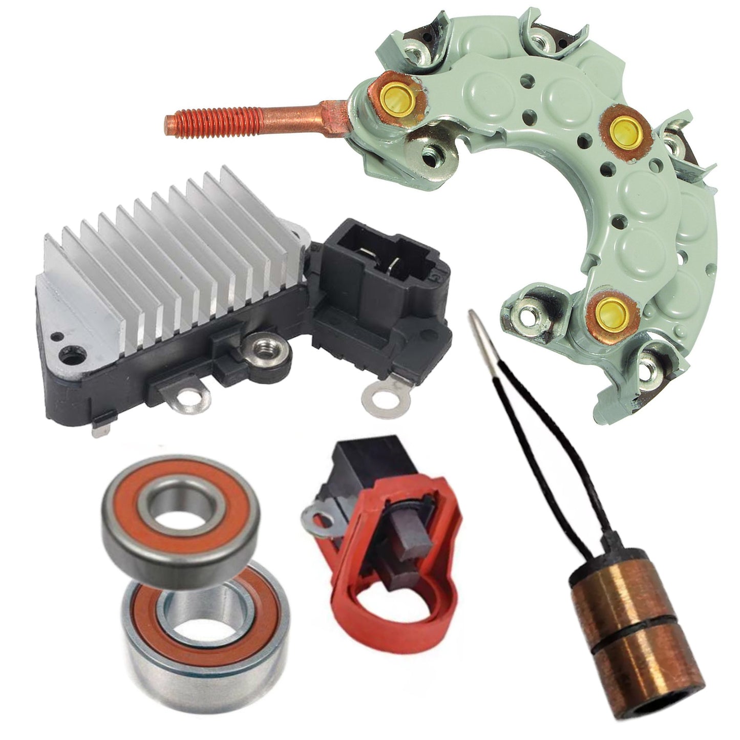 Complete Alternator Rebuild Kit for John Deere RE72917, RE46043, TY25241 | Denso 101211-2470 Series & Lester 12081