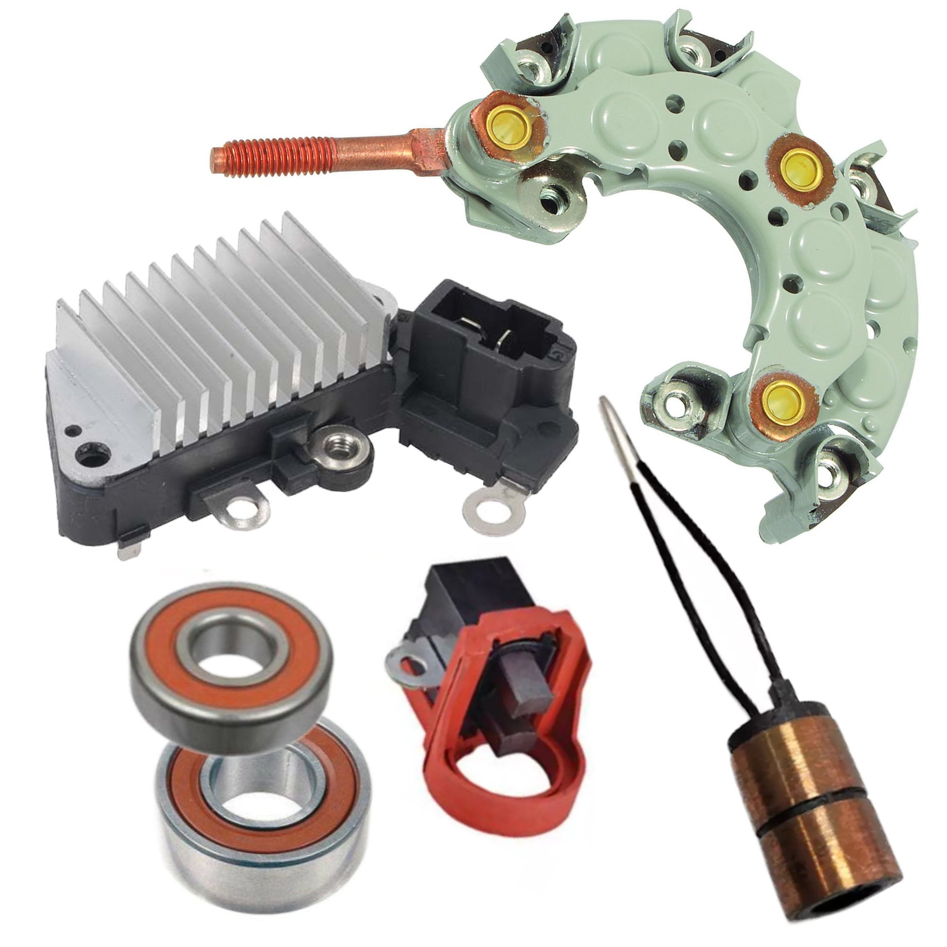 Complete Alternator Rebuild Kit for John Deere RE72917, RE46043, TY25241 | Denso 101211-2470 Series & Lester 12081
