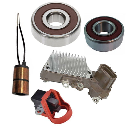 Denso 75A Alternator Repair Kit with S-IG-L Regulator, Bearings Brushes Sliprings - Fits Kubota RTV1100 (Lester 11634)