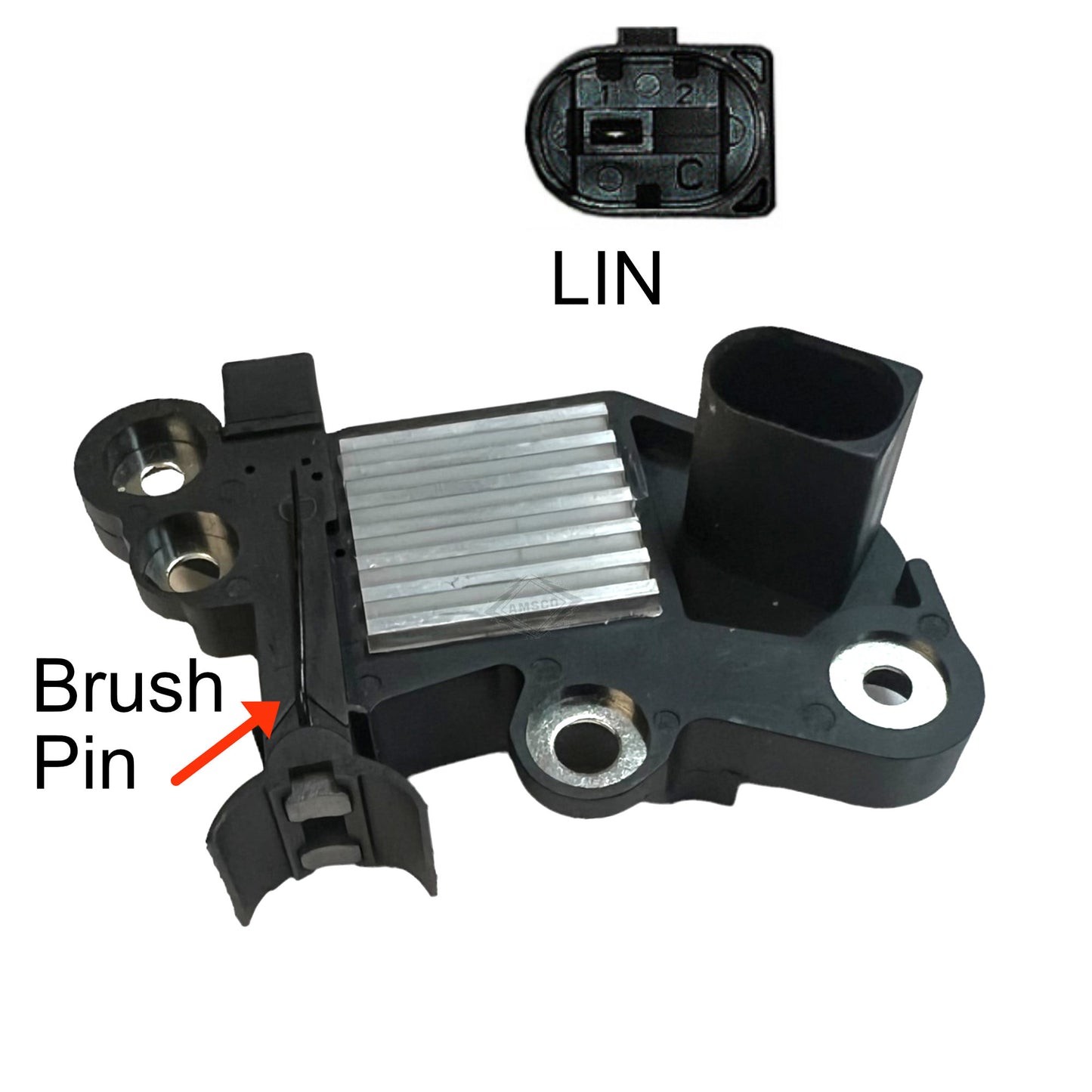 Voltage Regulator with Brushes for Mercedes Replaces Bosch 0272220809, 0272220839, F00M346151 - 80201285B IB0839