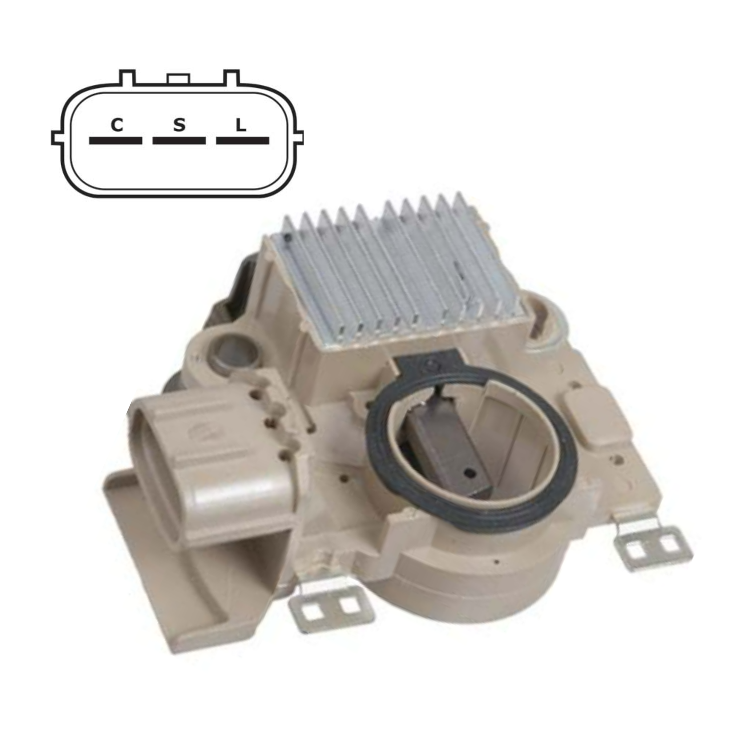 Voltage Regulator with Brushes on 2001-2010 Subaru, 3 Terminal C-S-L - IM472