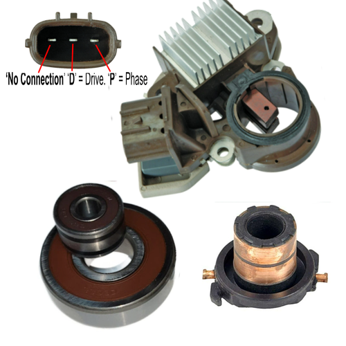 Alternator Rebuild Kit 2006-2008 Mazda 6 2.3L NA, Miata, 2009-2013 Mazda6 2.5L - 11168RK-A
