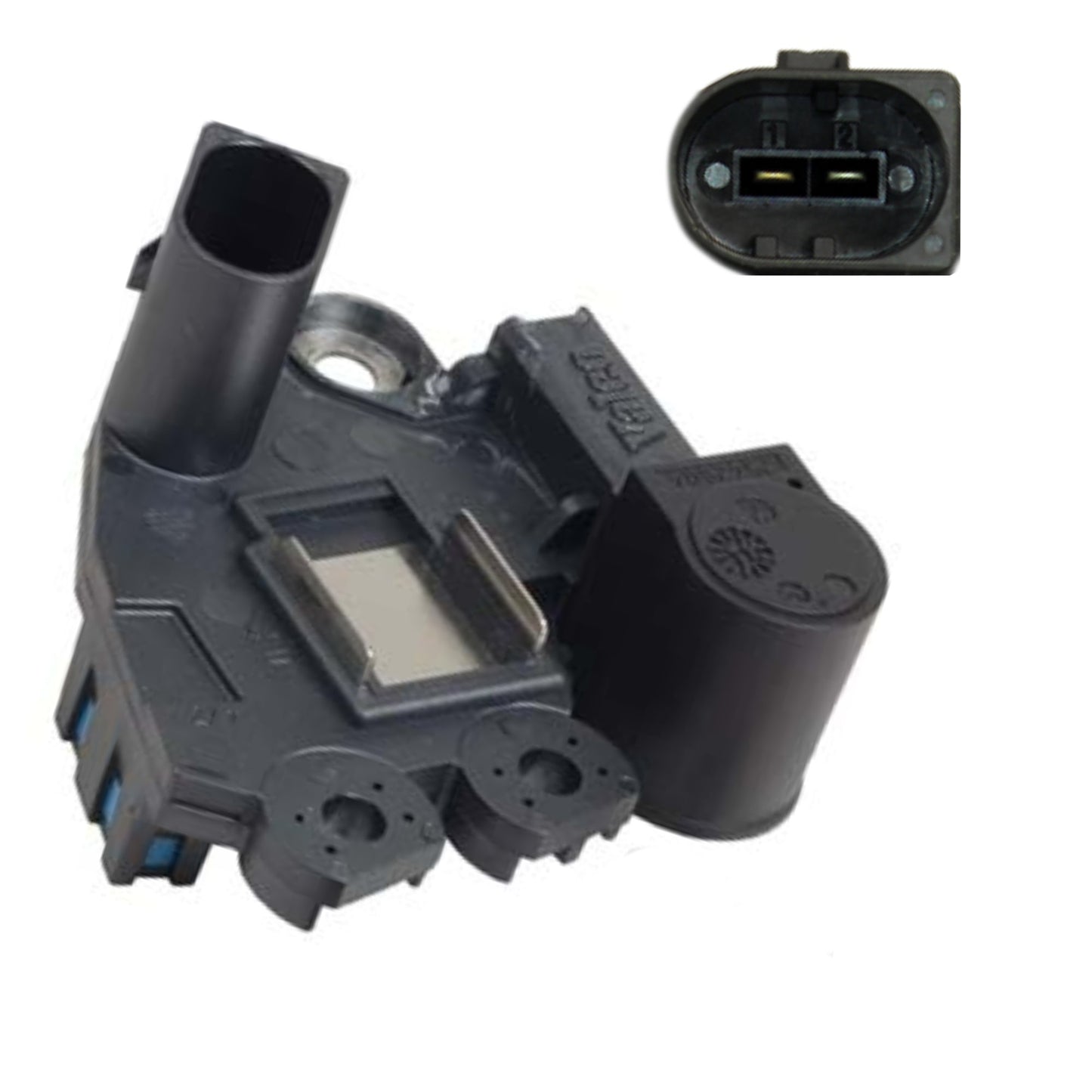 OEM Valeo Voltage Regulator with Brushes on Audi VW -  Replaces Audi, Volkswagen 06E 903 803M, 06E903803C, 06E903803M, &nbsp;Valeo 2591674, 2606138, 593998, 595339, Other M605, 80084059, 09709OE, W082-124N
