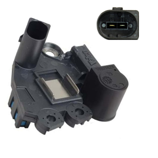OEM Valeo Voltage Regulator with Brushes on Audi VW -  Replaces Audi, Volkswagen 06E 903 803M, 06E903803C, 06E903803M, &nbsp;Valeo 2591674, 2606138, 593998, 595339, Other M605, 80084059, 09709OE, W082-124N