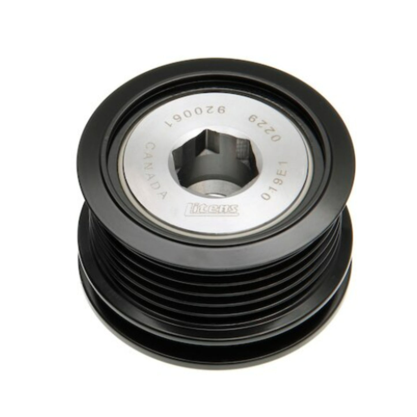 Pulley for Denso 104211-7080, 104211-8860, 104211-8861, Lexus 27060-36100, 27060-36101 , Clutch 17mm BORE, 14x1.5 Thread, 22mm BELT, 6 Groove - 79001048 W055-173