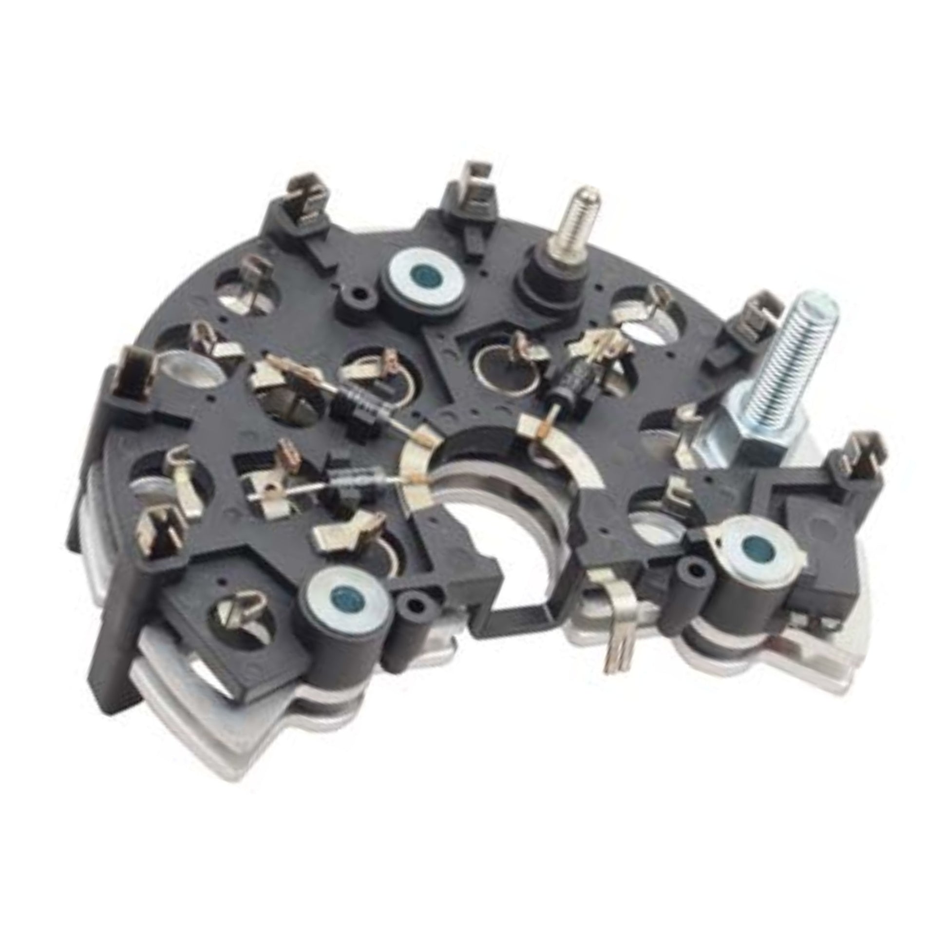 Rectifier Diode Bridge Assembly, 124mm OD, 8mm B+ POST, 5mm D+ POST Bosch 0123505009, 0123505011, 0123505013, 0123510008, 0123510009, 0123510014, 0123510023, 0123510028, 0123510031, 0123510033, 0123510038, 0123510039, 0123510040, 0123510044, 0123510045, 0123510049, 0123510050, 0123510051, 0123510058, 0123510059, 0123510061, 0123510066, 0123510067, 0123510068, 0123510072, 0123510073, 0123510080, 0123510081, 0123510088, 0123510091, 0123510093, 0123510101, 0123510102, 0123512500, 0123515003, 0123515008, 012351