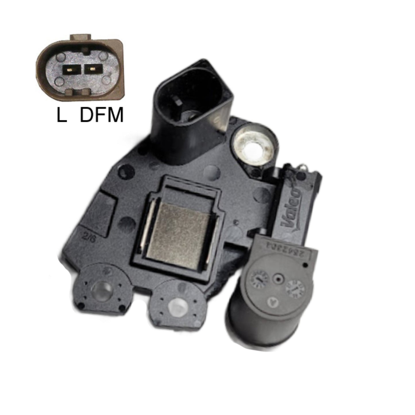 Valeo OEM Voltage Regulator with Brushes Audi Volkswagen- 2542529, 2542533, 580032, 593371, 593522, 599316, YM16, YM1626F, YM16SG