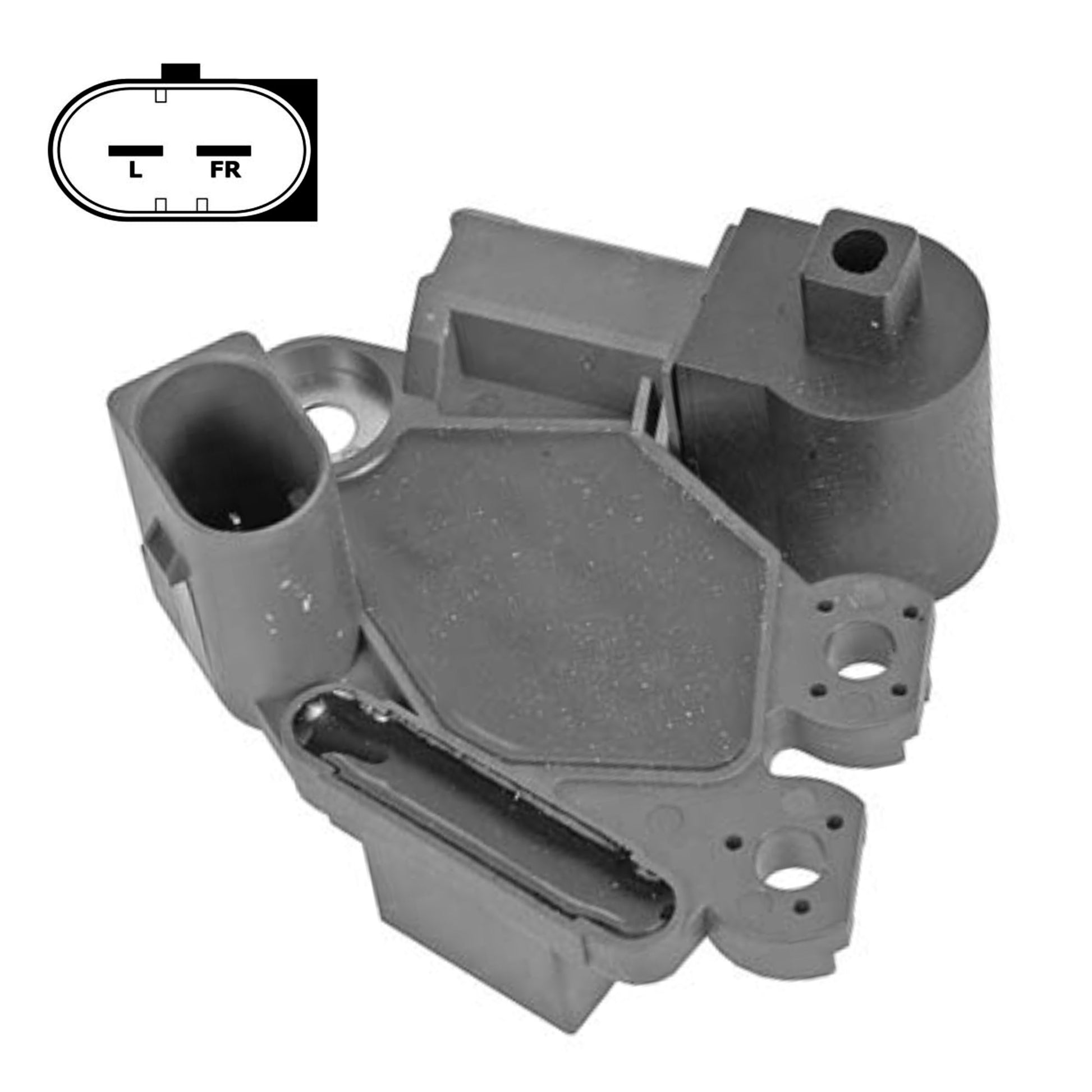 Valeo Style Voltage Regulator with Brushes | Fits Audi & VW | Replaces 593368, 2541940, YM16 - M521. for Audi A4, Passat, Beetle, Jetta (1.8L, 2.0L, 2.8L). 