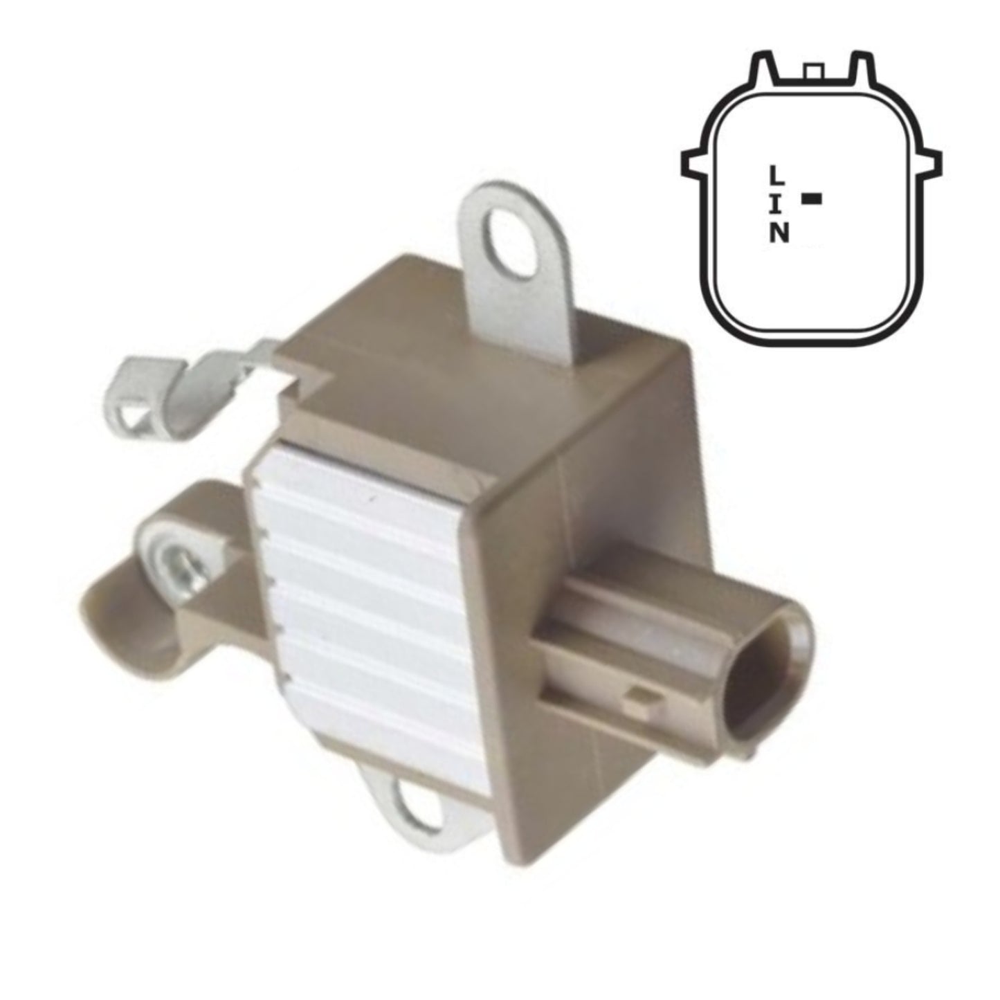 Voltage Regulator 12 Volt, LIN, 1 Terminal, Honda Acura 80904595 - IN6363 // Denso 104210-1490, 104210-1530, 104210-1540, 104210-1650, 104211-3470, 104211-3910, 104211-3960, 104211-8040, MS104211-8040, TN104210-1530