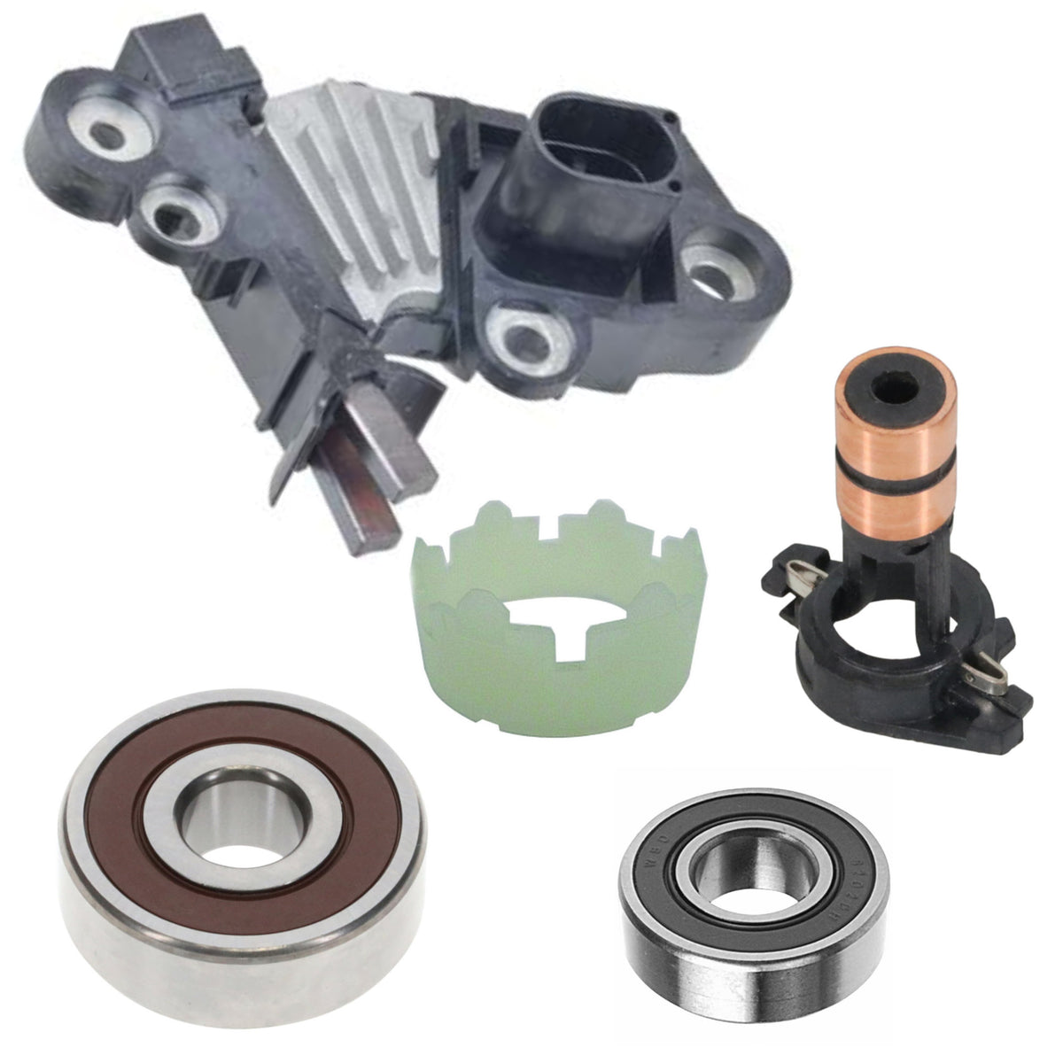 Voltage Regulator Brushes Bearings Sliprings Kit for 2011-2013 Transit with Bosch 0121615002 