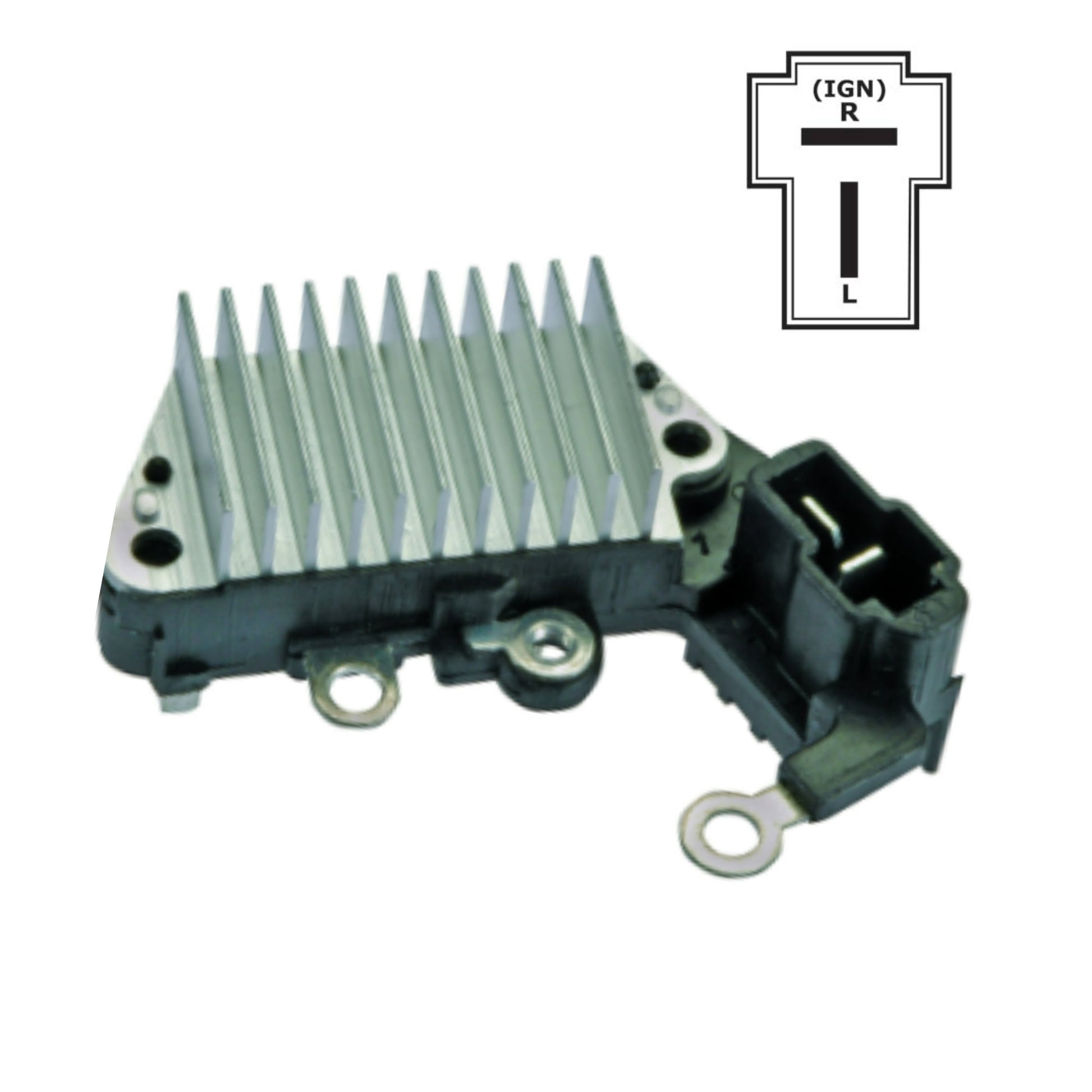 Voltage Regulator 2 Terminal IG L - IN254 Replacing  Denso 126000-0600, 126000-0760, 126000-1160