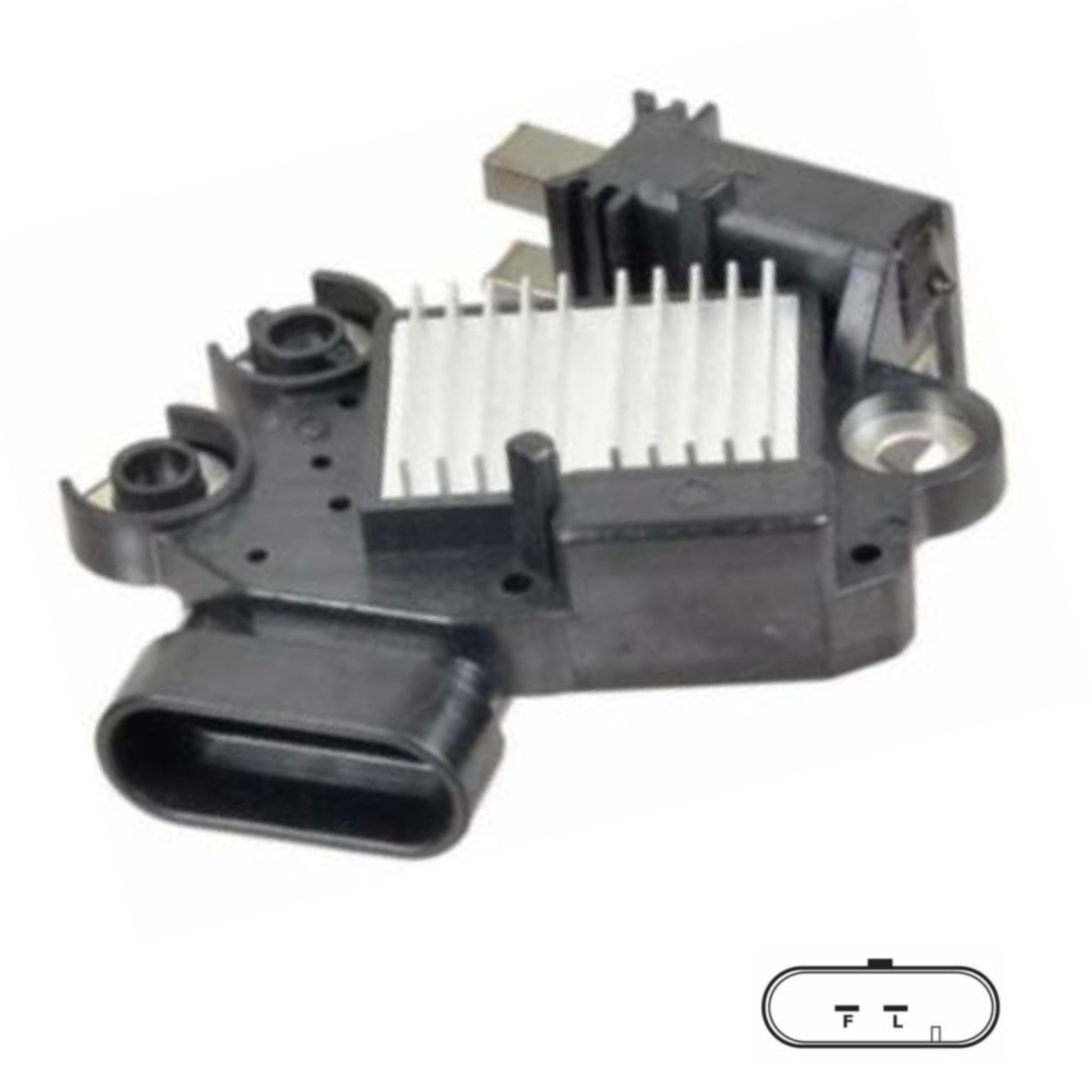 Voltage Regulator with Brushes Replaces Valeo 2542765, 2542765C, 2548154E, 2601726, 2650490, 2650655, 702157 // 230-40114, 230-40091, 8008-4472, VR-PR2765, VR-PR2765, VRPR2765, 2627583266-015, GNR-V008H, W082-24, T8524