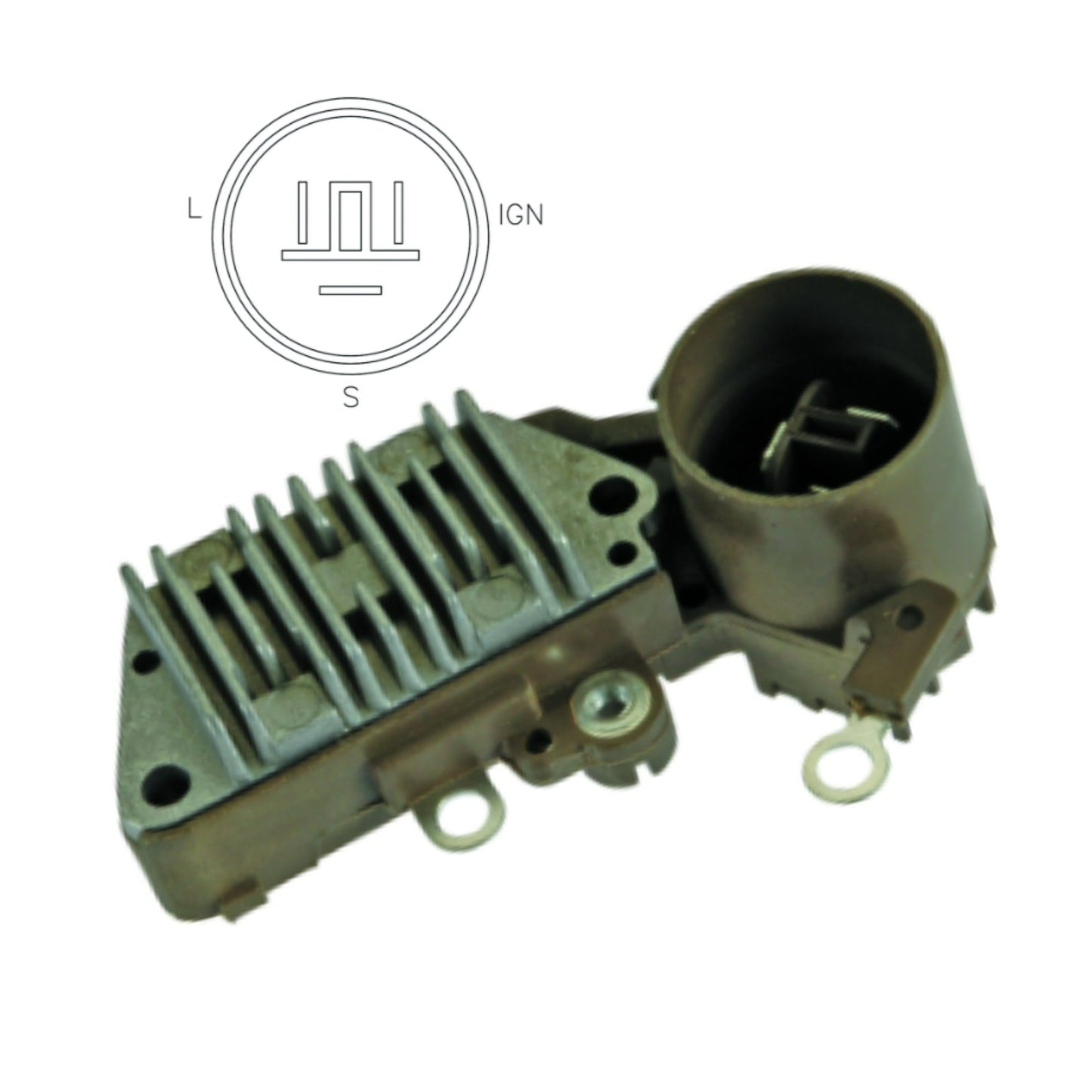 Voltage Regulator, S-IG-L Terminals, for Toyota Denso 100211-3400, 100211-3401, 100211-6060, 100211-6100, 100211-6110, 100211-6120, 100211-6140, 100211-6350, 100211-6370, 100211-7040, 100211-7100, 100211-7180, 100211-7230, 100211-7780, 100211-7820, 100211-7821, 100211-7840, 100211-7860, 100211-7861, 100211-8010, 100211-8020, 100211-8050, 100211-8070, 100211-8110, 100211-8230, 100211-8320, 100211-8321, 100211-8340, 100211-8380, 100211-8381, 100211-8390, 100211-8391, 100211-8392, 100211-8410, - 80904388 IN434