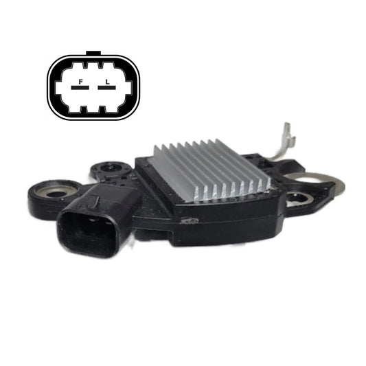 Voltage Regulator 12 Volt F-L 2 terminal - D3587  For Delco  10392759, 15093928, 15093929, 15200268, 15225928, 15263858, 15857608, 15857609, 15905871, 15905872, 25869451, 25877026, 8400078, 8400105, 8400207, 8400226; GM 10392759, 15093928, 15093929, 15225928, 15263858, 15857608, 15857609, 15905871, 15905872, 15905874, 20881337, 20989651, 22781127, 25869451, 25877026, 25968616, 88878264