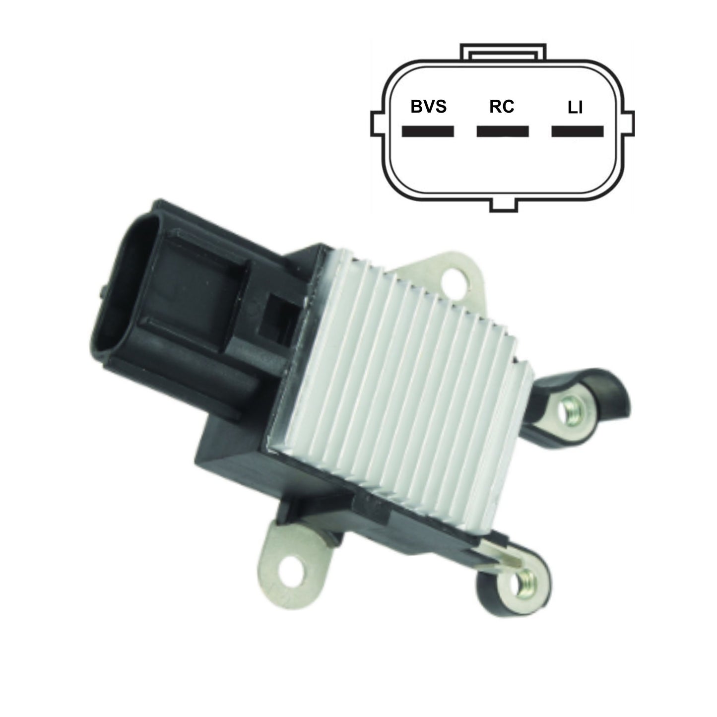 Voltage Regulator for Denso, 12 Volt, 3 Terminal, BVS-RC-LI - Denso 126600-3460, 126600-7140, 041005, PCM01, Other 80904478,VRH2005-88, 230-52120, W085-290, GNR-N079, 216-071, ND-896HD - IN6601