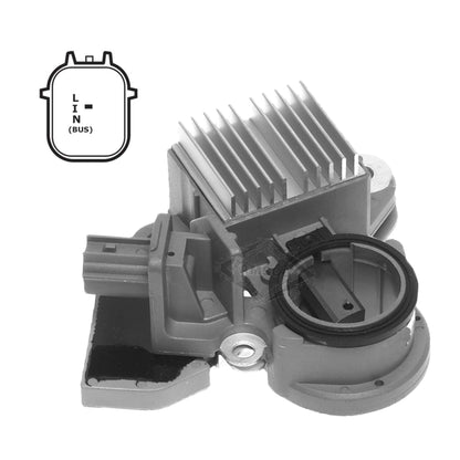Voltage Regulator with Brushes Acura Honda Acura 31100-R1A-A01, 31100-R1A-A010M2, 31100-R1A-A01RM, AHGA81; Honda 06311-R1A-505RM, 31100-R1A-A01, 31100-R1A-A010M2, 31100-R1A-A01RM, AHGA81; Mitsubishi A005TJ0191, A005TJ0191AC, A005TJ0191ZC, A005TJ0191ZE, A5TJ0191AE LIN - 80033052 - IM404