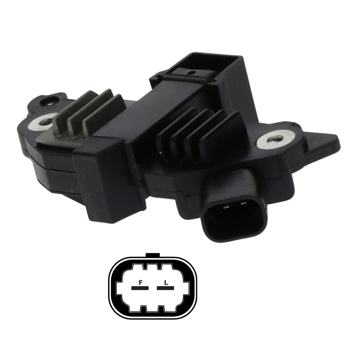 Voltage Regulator with Brushes (DFM-L, 14mm Slip Ring) – Fits Saab, Saturn & Bosch, 12 Volt, Replaces Bosch F00M145226 & Saab 12-793-278