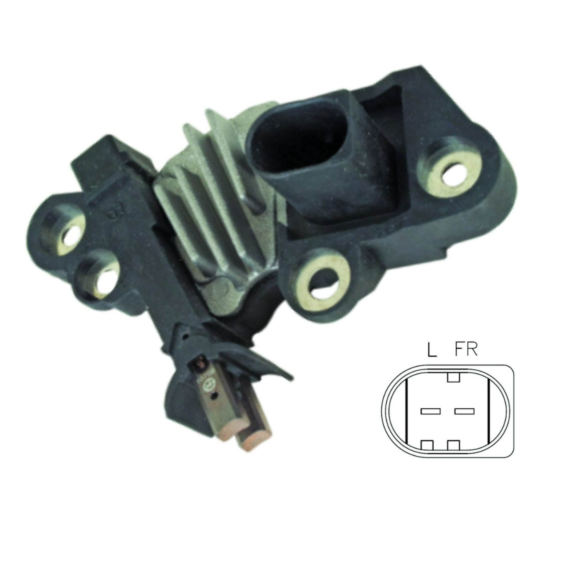 Voltage Regulator with Brushes Replacing F00M346010 F00M346015 F00M346026 F00M346087 8020070 - IB6026