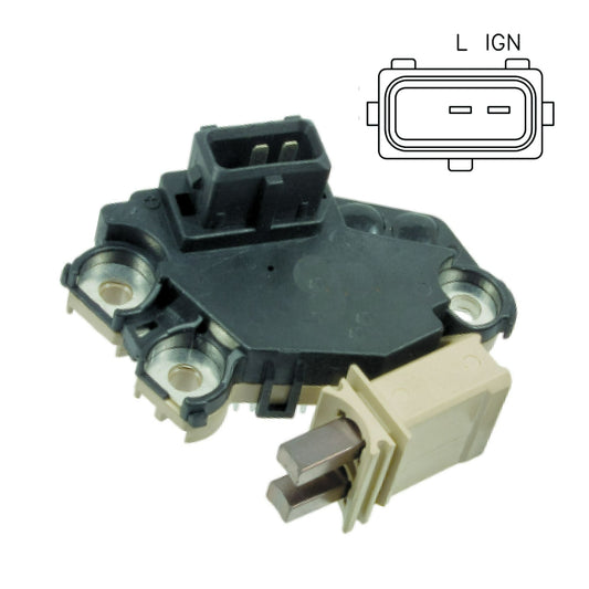 Voltage Regulator with Brushes for BMW with Valeo SG12B029, SG12B039, SG14B019, SG14B020, SG15S030, SG9B029 - M523