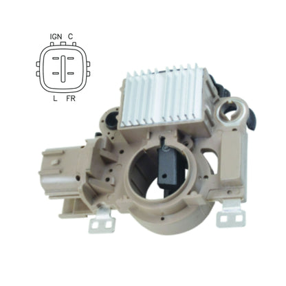 Voltage Regulator with Brushes Honda 31150-PLC-004, 31150-PLM-A01, 31150-PNC-004, Mitsubishi 487, 495, 4954726D, A866X48782,