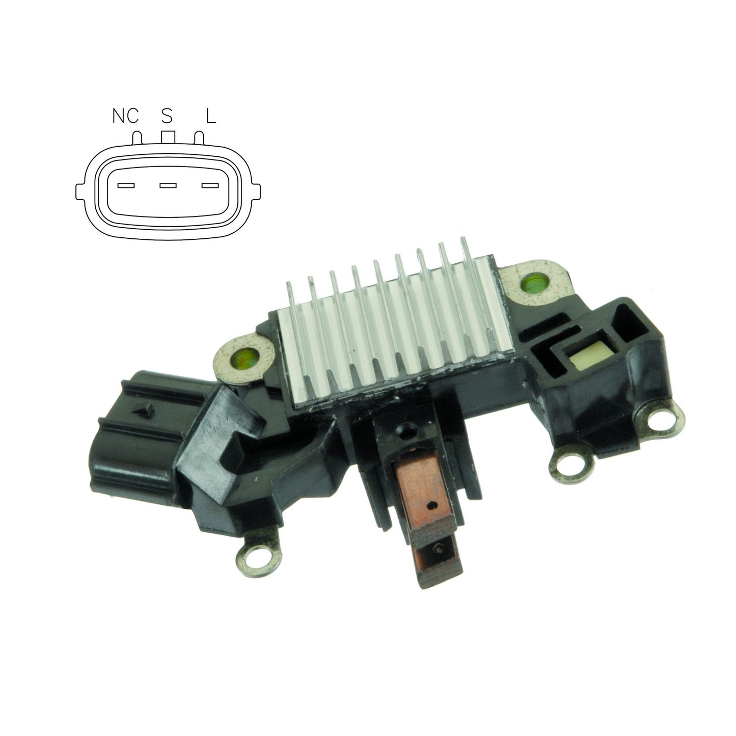 Voltage Regulator with Brushes for Subaru with Hitachi LR190-742 - 80041561 IH742 